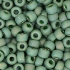Miyuki rocailles Perlen 6/0 - Opaque glazed frosted rainbow shamrock green 6-4700